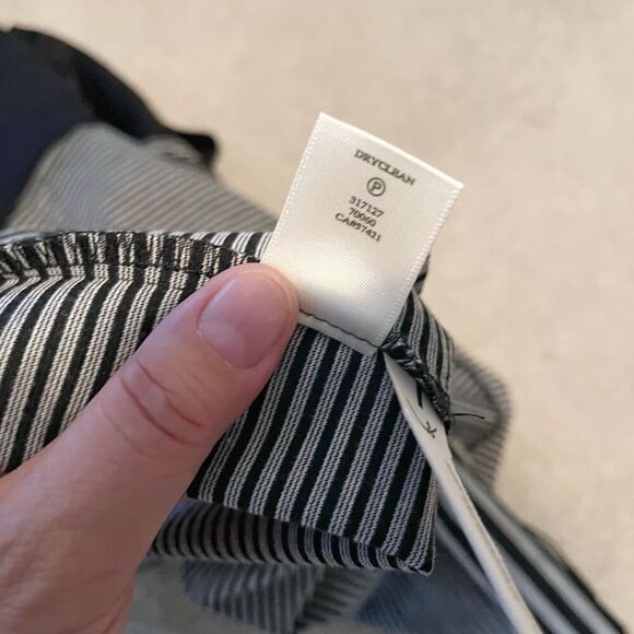 Ann Taylor NWT Stripe Peplum Stretch Sleeveless Fully Lined Sheath Dress - Picture 13 of 14